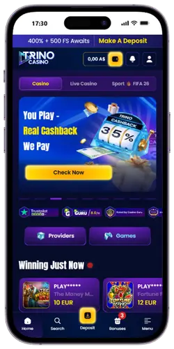 Account Dashboard Trino Casino